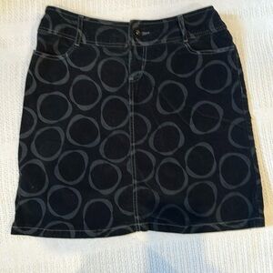 Aventura black fine corduroy skirt